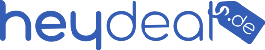 Logo von heydeal: blauer Schriftzug auf weißem Hintergrund