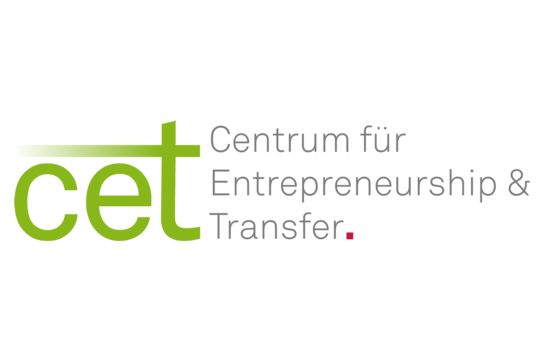 Logo with text "Centrum für Entre­preneur­ship & Transfer"